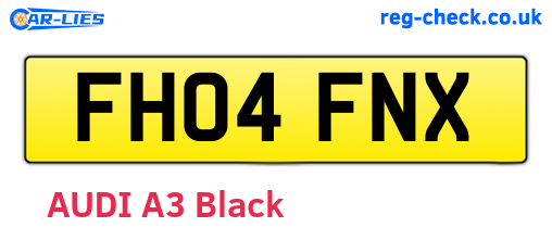 FH04FNX are the vehicle registration plates.