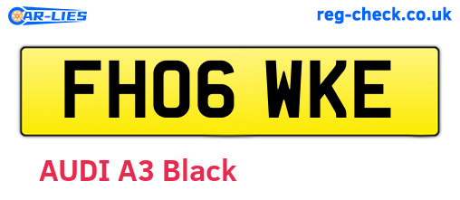 FH06WKE are the vehicle registration plates.