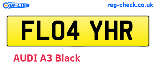 FL04YHR are the vehicle registration plates.