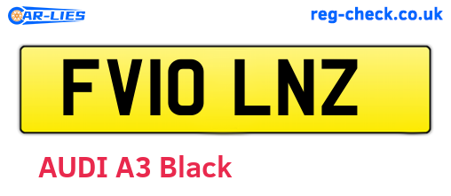 FV10LNZ are the vehicle registration plates.