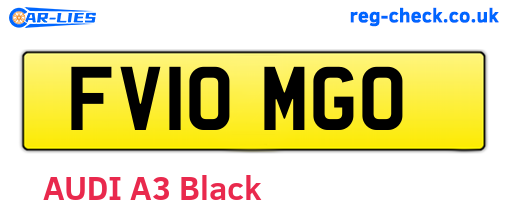 FV10MGO are the vehicle registration plates.