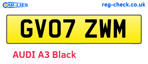 GV07ZWM are the vehicle registration plates.