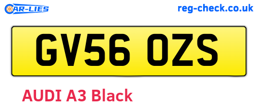 GV56OZS are the vehicle registration plates.