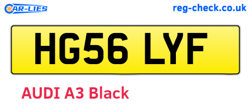 HG56LYF are the vehicle registration plates.