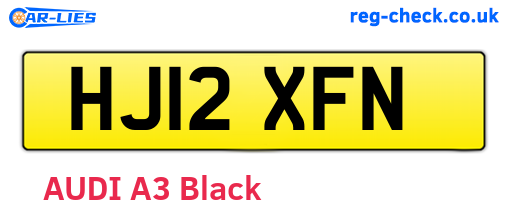 HJ12XFN are the vehicle registration plates.