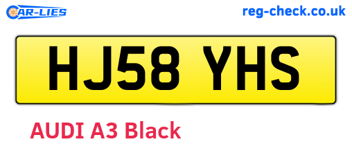 HJ58YHS are the vehicle registration plates.