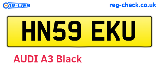 HN59EKU are the vehicle registration plates.