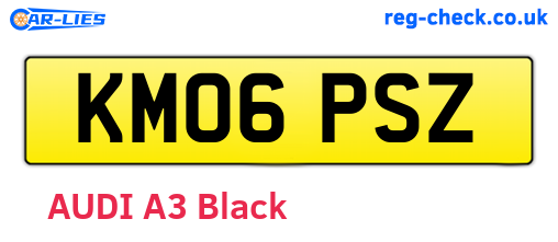 KM06PSZ are the vehicle registration plates.