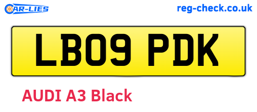 LB09PDK are the vehicle registration plates.