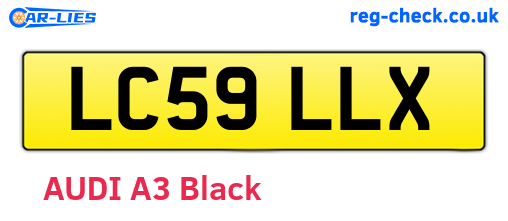 LC59LLX are the vehicle registration plates.