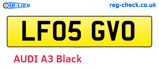 LF05GVO are the vehicle registration plates.