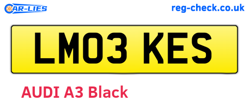 LM03KES are the vehicle registration plates.