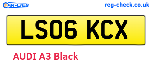 LS06KCX are the vehicle registration plates.