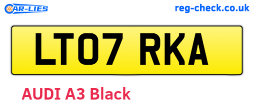 LT07RKA are the vehicle registration plates.
