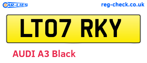 LT07RKY are the vehicle registration plates.