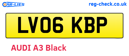 LV06KBP are the vehicle registration plates.