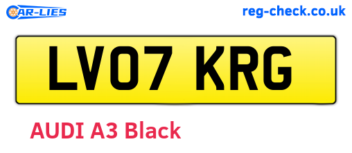 LV07KRG are the vehicle registration plates.