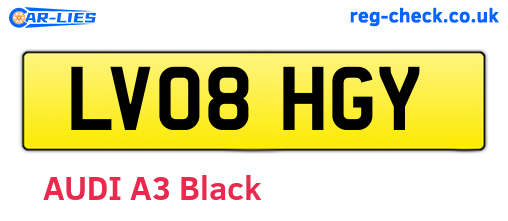 LV08HGY are the vehicle registration plates.