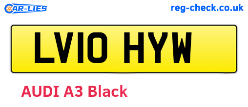 LV10HYW are the vehicle registration plates.
