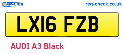 LX16FZB are the vehicle registration plates.