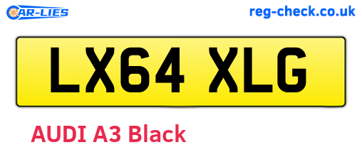 LX64XLG are the vehicle registration plates.