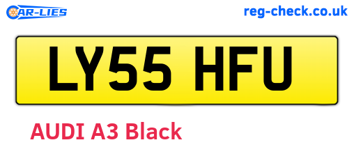 LY55HFU are the vehicle registration plates.