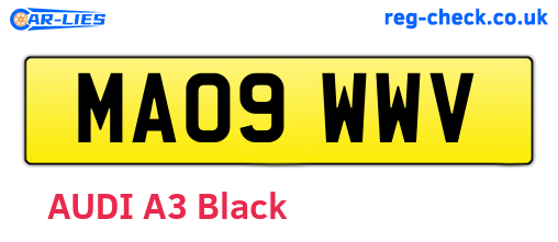 MA09WWV are the vehicle registration plates.