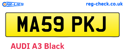 MA59PKJ are the vehicle registration plates.