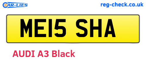 ME15SHA are the vehicle registration plates.