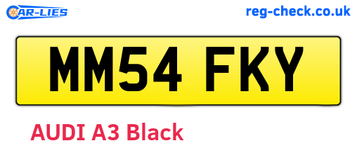 MM54FKY are the vehicle registration plates.