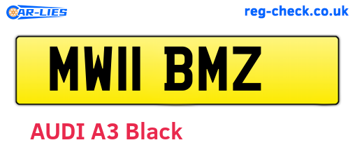 MW11BMZ are the vehicle registration plates.