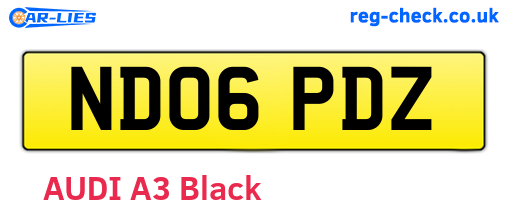 ND06PDZ are the vehicle registration plates.
