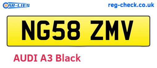 NG58ZMV are the vehicle registration plates.