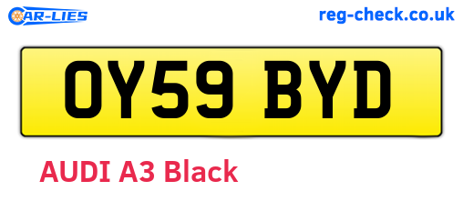 OY59BYD are the vehicle registration plates.