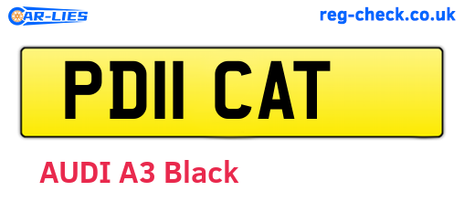 PD11CAT are the vehicle registration plates.