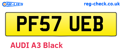 PF57UEB are the vehicle registration plates.