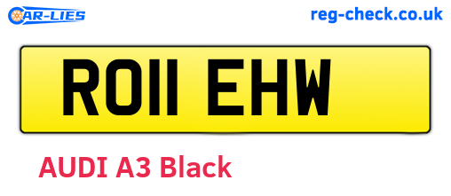 RO11EHW are the vehicle registration plates.