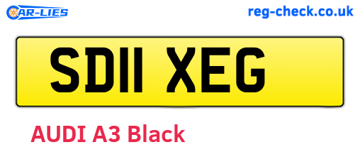 SD11XEG are the vehicle registration plates.