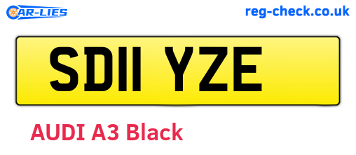 SD11YZE are the vehicle registration plates.