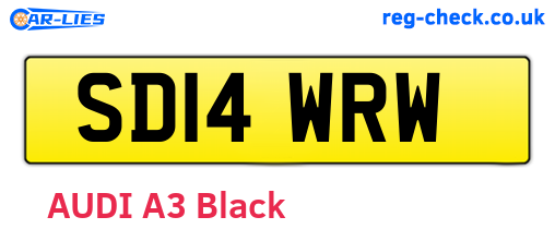 SD14WRW are the vehicle registration plates.