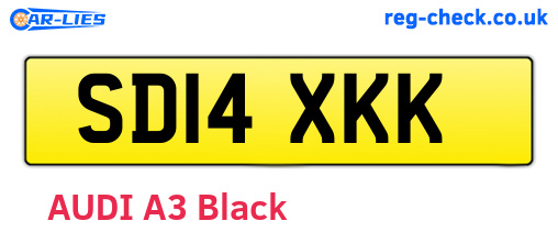 SD14XKK are the vehicle registration plates.