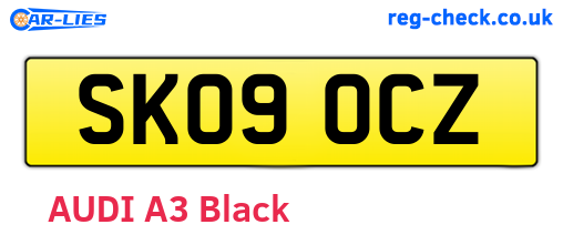 SK09OCZ are the vehicle registration plates.