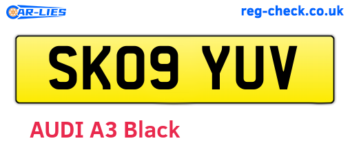 SK09YUV are the vehicle registration plates.