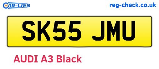 SK55JMU are the vehicle registration plates.