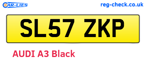 SL57ZKP are the vehicle registration plates.