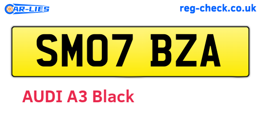 SM07BZA are the vehicle registration plates.