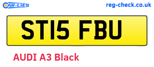 ST15FBU are the vehicle registration plates.