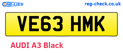 VE63HMK are the vehicle registration plates.