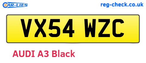 VX54WZC are the vehicle registration plates.