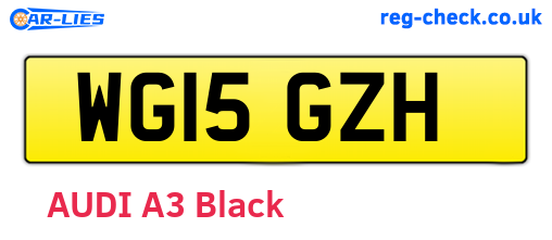 WG15GZH are the vehicle registration plates.